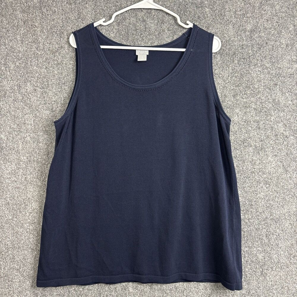 Chico’s 2 Top Womens blouse Size L Blue